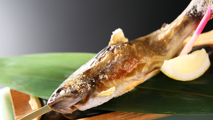 ■一品料理「安曇野産岩魚の塩焼き」