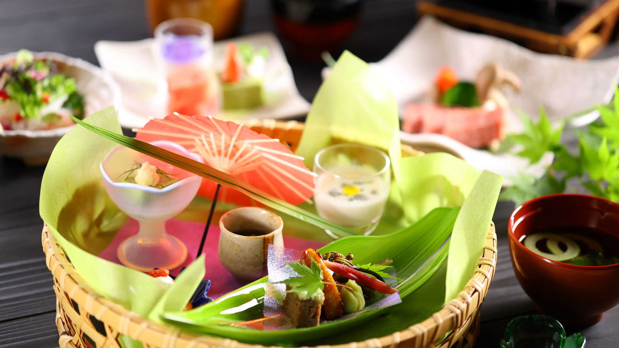 ミニ懐石コース　初夏のお料理一例