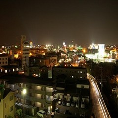 屋上から眺めた夜景