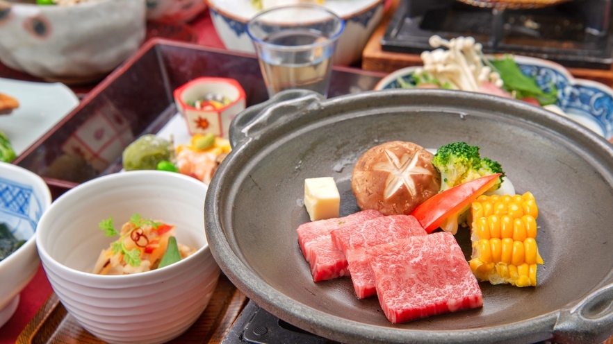 【日〜木限定★お試し！認証近江牛】メインが近江牛陶板焼にグレードUP＜翌日無料入館券付＞