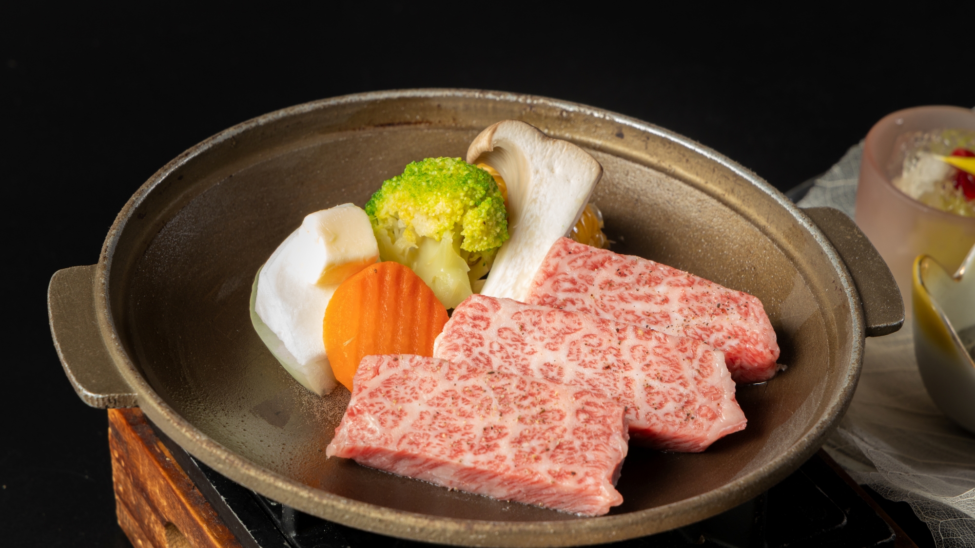 *【認証近江牛会席（一例）】近江牛陶板焼き