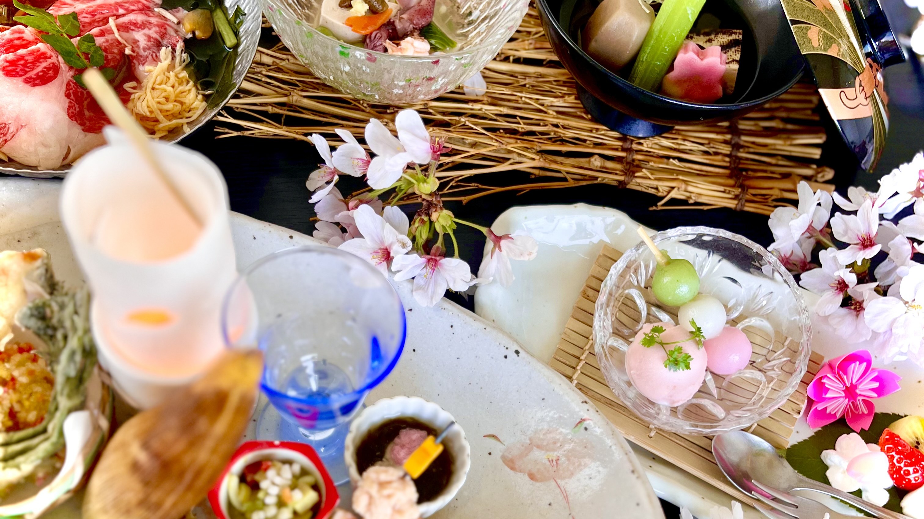 *【4月会席一例】季節の食材を使ったお料理の数々をご堪能ください。