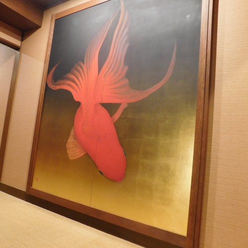金魚絵画