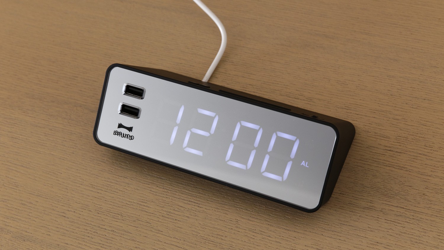 USBポート付LEDクロック