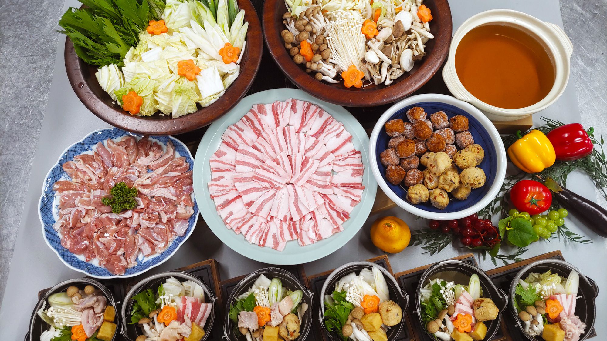 【12～2月夕食バイキング】お好みで作れる鍋コーナー