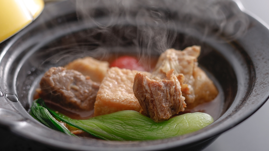 【春・夕食】但馬牛の蕃茄味噌煮込み［一例］