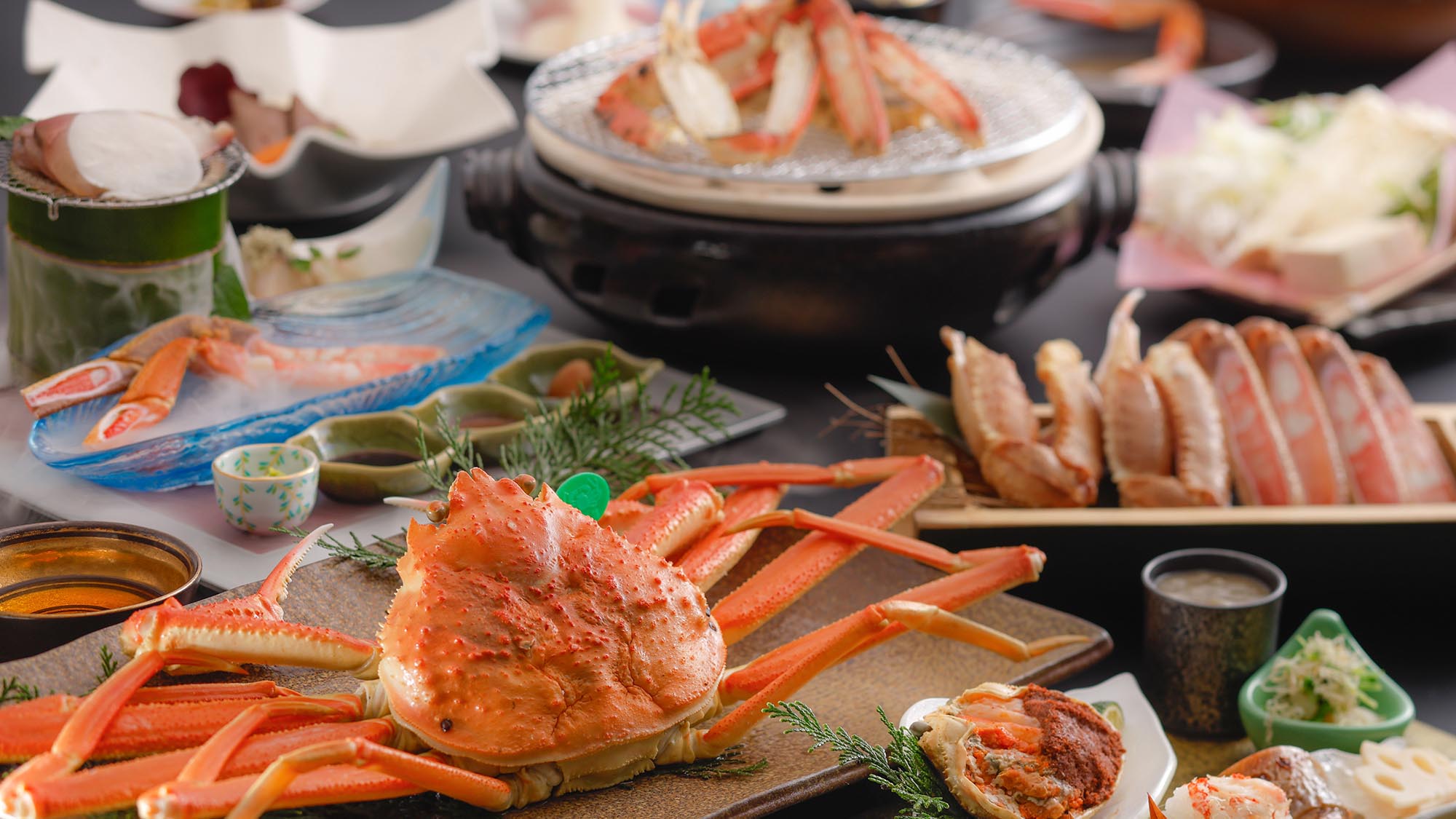 【冬・夕食】山陰松葉蟹付き蟹会席［一例］