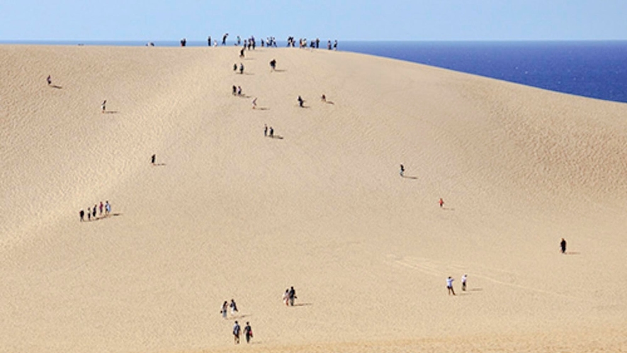 【鳥取砂丘】山陰海岸ジオパークスポット。日本最大級の砂丘からの景色は圧巻（当館より車で約110分）