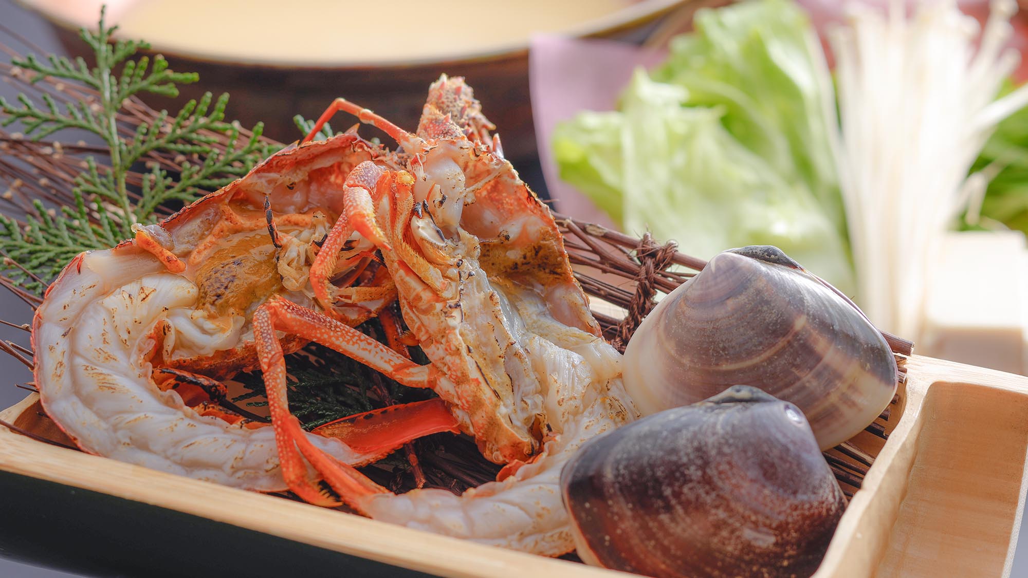 【春・夕食】ふうか名物「雲丹鍋」［一例］