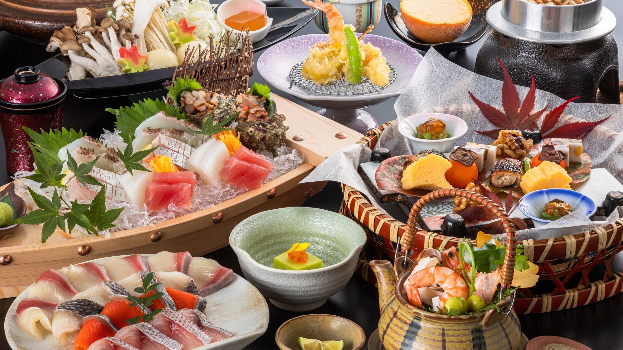 【9月限定レイトサマー＜お一人様1000円引＞】名残夏のビーチと秋味覚を丸ごと満喫◆魚魚会席［IL］