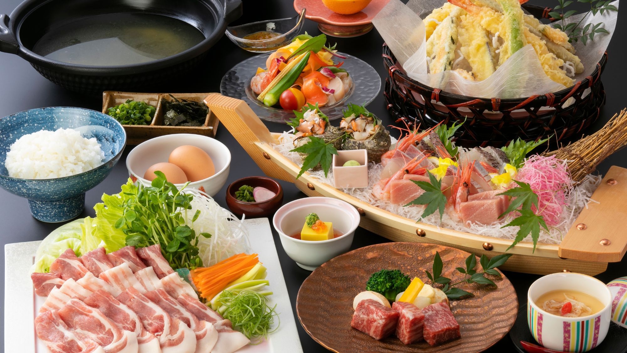 【8月限定グルメ】鮮度そのまま旨味を凝縮★活け〆白いか姿造り×燦SAN-SAN餐会席［I0-ika］