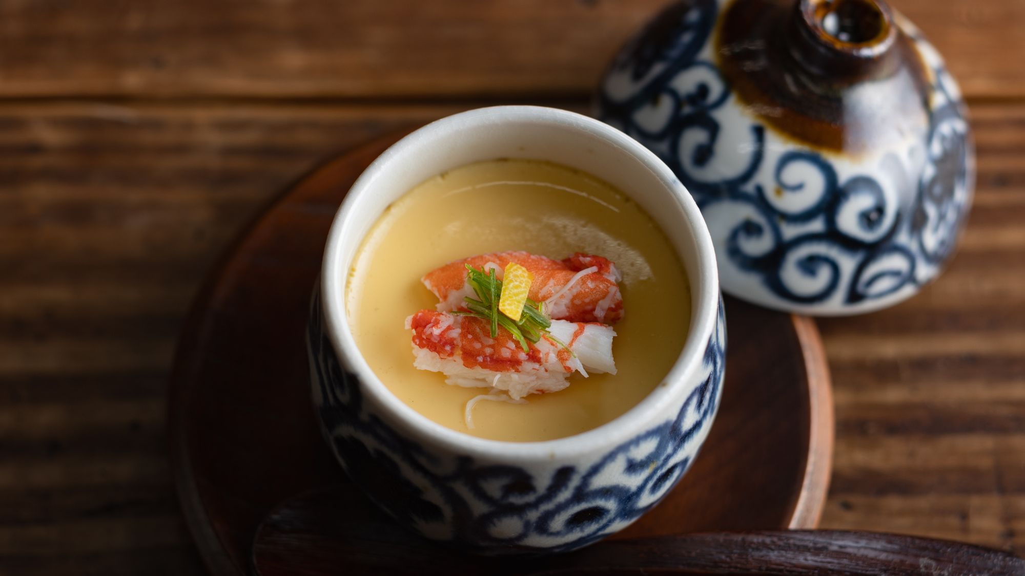 【夕食/冬】かに身＆かに味噌入り茶碗蒸し/一例