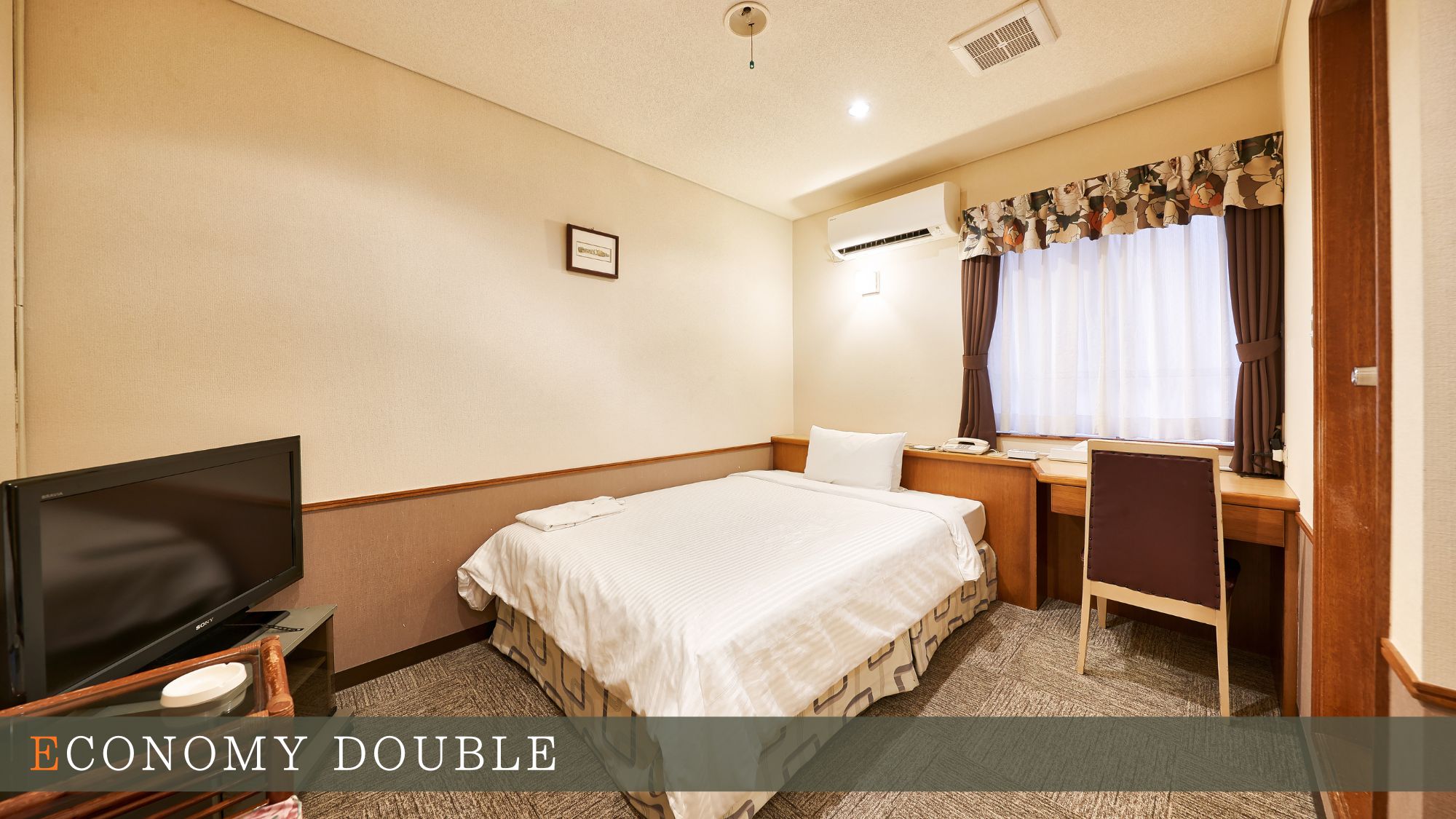 【エコノミーダブル】お得な価格で快適ステイを実現。カップルやご夫婦にも人気です。