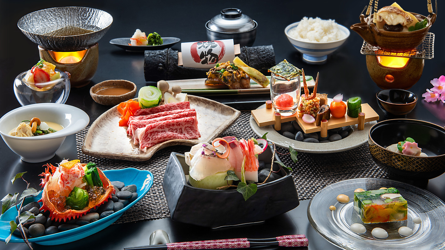 日本海の新鮮な海の幸と旬の食材を味わうゆもとや会席(3月～5月)