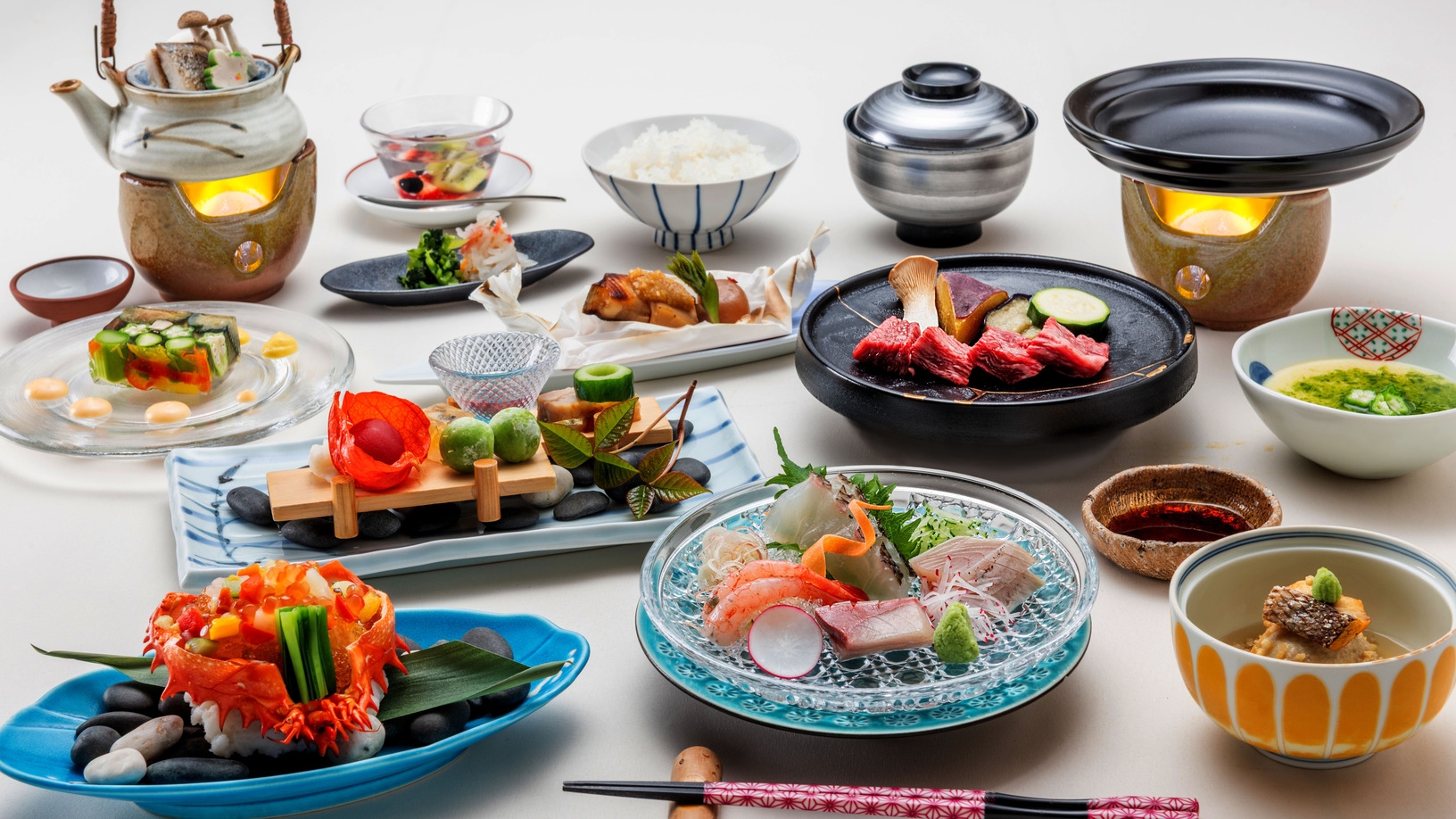 【リーズナブルに◎夏の新潟食材を】和牛陶板焼きで、太刀魚土瓶蒸しや馬鈴薯饅頭等♪６〜８月ゆもとや