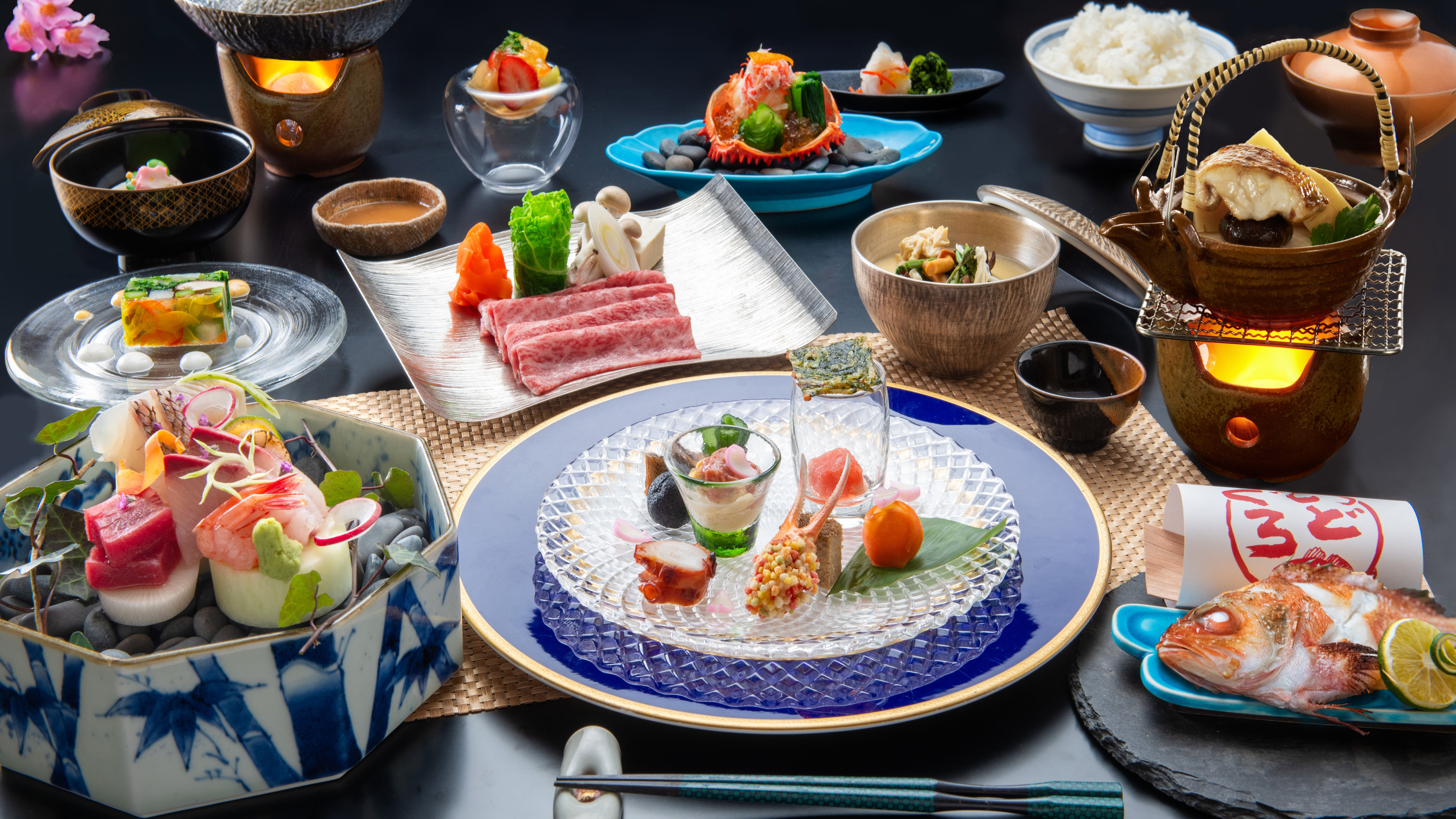 村上牛や日本海の恵みなど新潟食材を堪能する逸品会席（3月～5月)