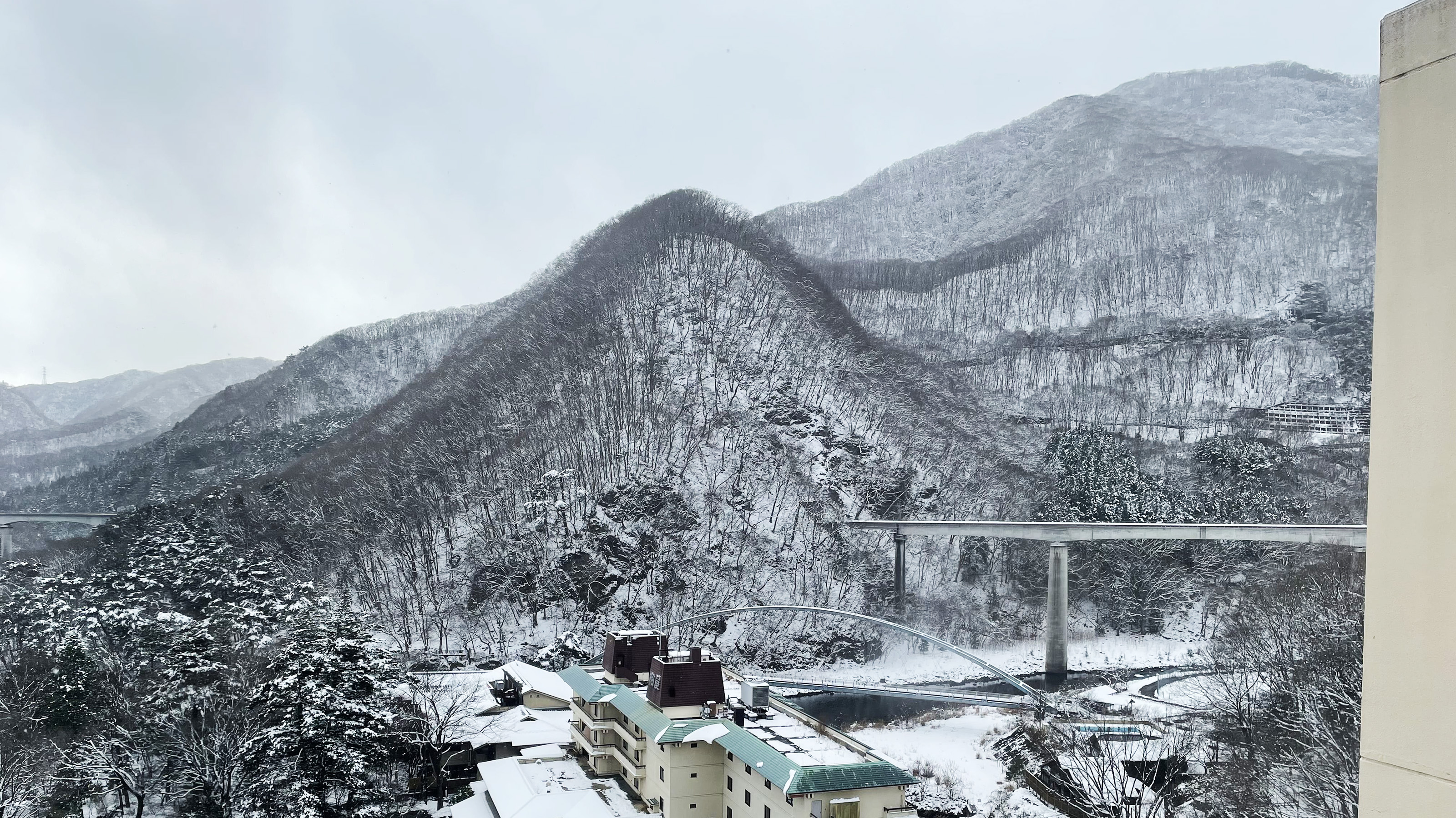大浴場脱衣所からの景色