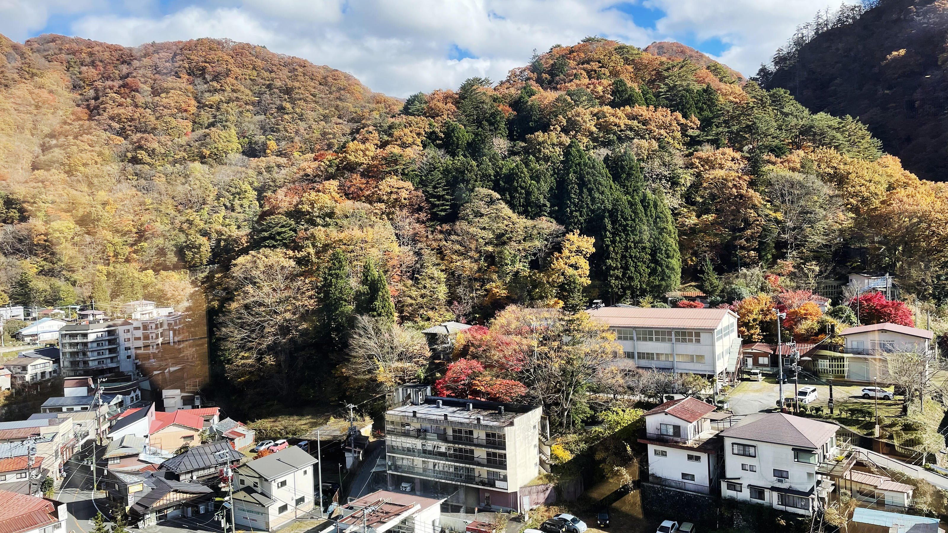 大浴場脱衣所からの景色