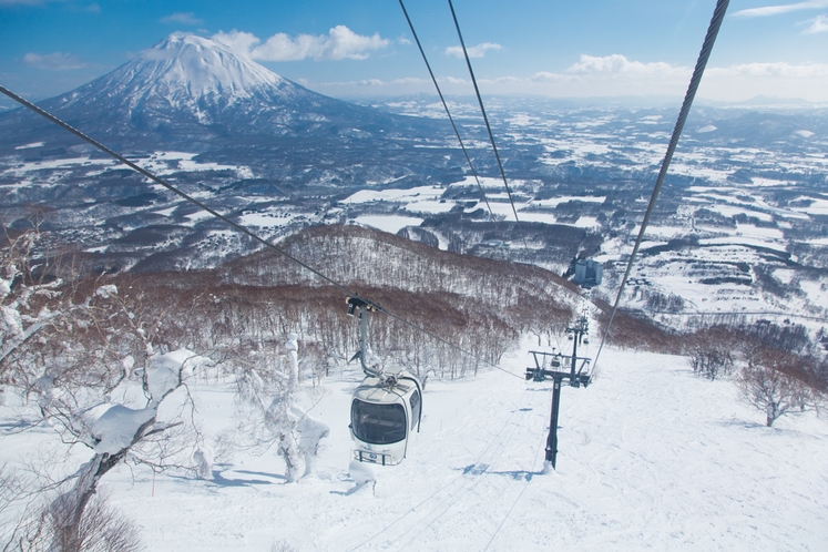 6人乗りのニセコゴンドラ（2,660ｍ）