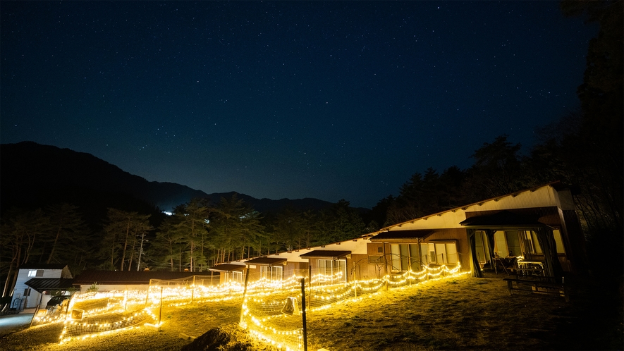 *【和室10畳＋テラス40平米】晴れた夜には満点の星空を楽しむことが出来ます