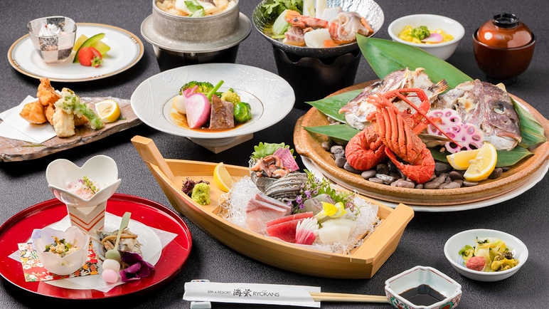 【料理長おすすめ】汐彩の膳｜ボリューム抜群のしまなみの海の幸を楽しむ本格会席〈2食付〉