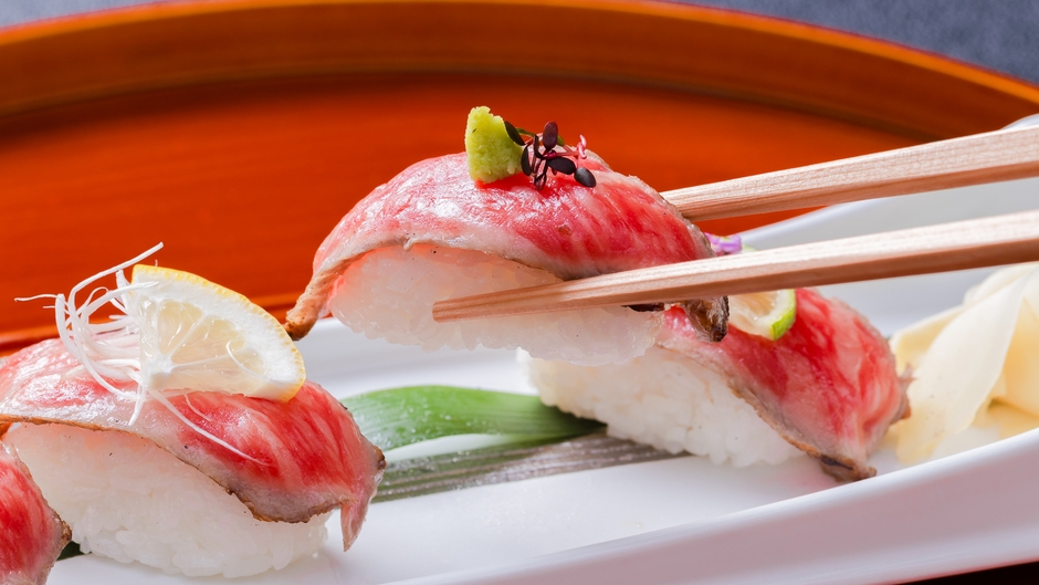 【伊予牛炙り握り付】磯花の膳｜愛媛のブランド牛を炙り握りで楽しむ瀬戸内の幸会席〈2食付〉