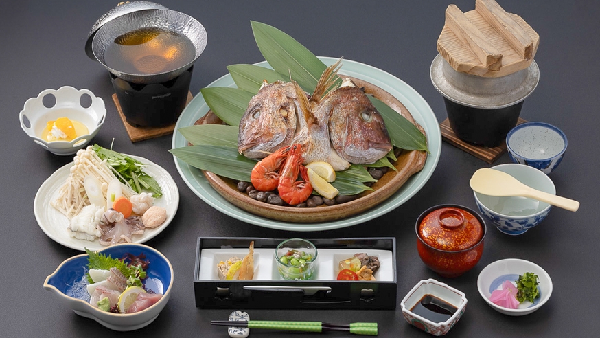 【オコゼの唐揚げ付】磯花の膳｜愛媛県産高級魚を味わう瀬戸内の幸会席〈2食付〉