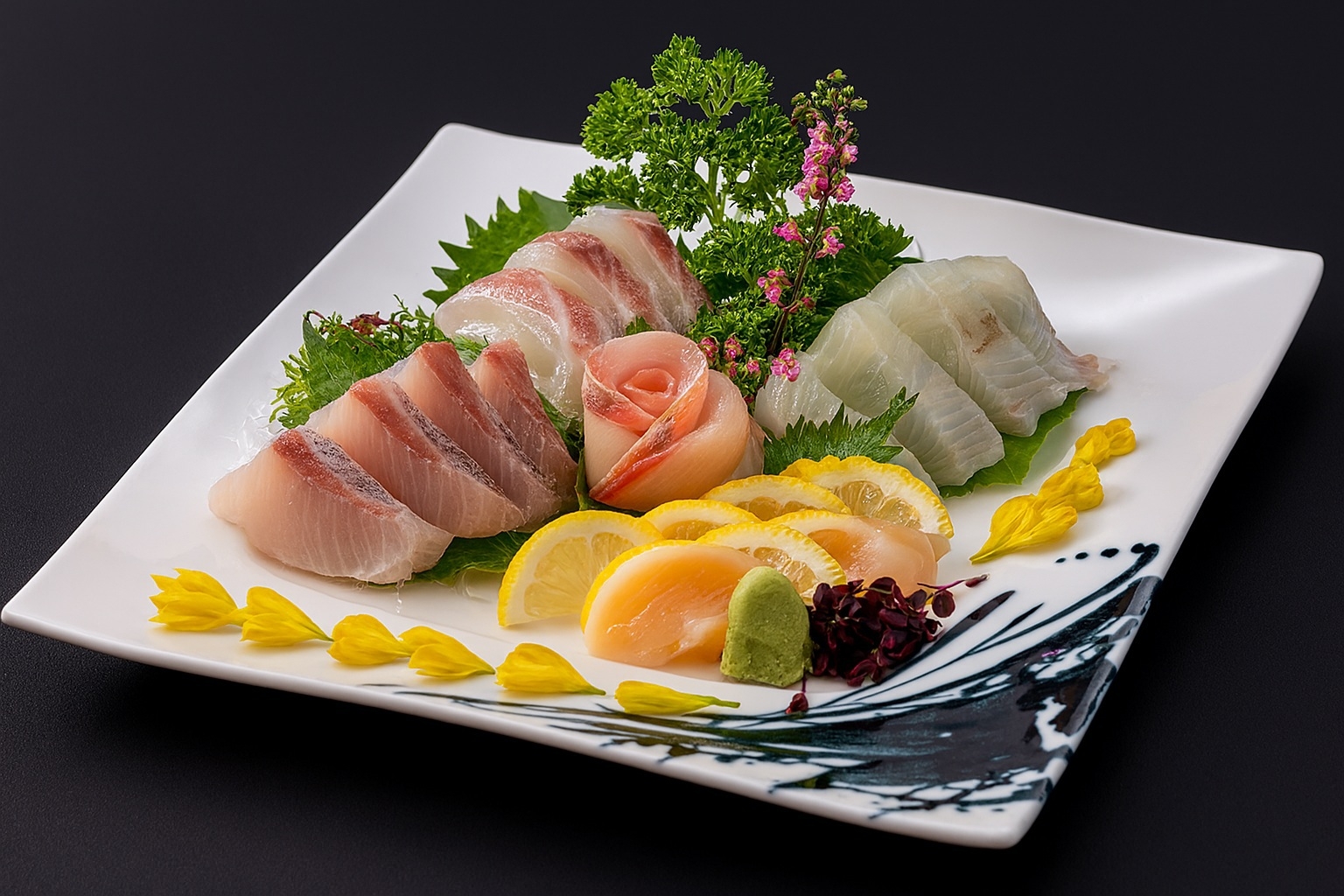 【刺身五種盛り付】スタンダード会席『青海の膳』に愛媛県鮮魚『刺身五種盛り』をご堪能〈2食付〉