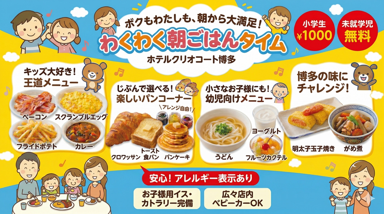【朝食付】『ファミリープラン』レイトチェックアウト12時OK！駅近・徒歩1分で移動も楽々♪