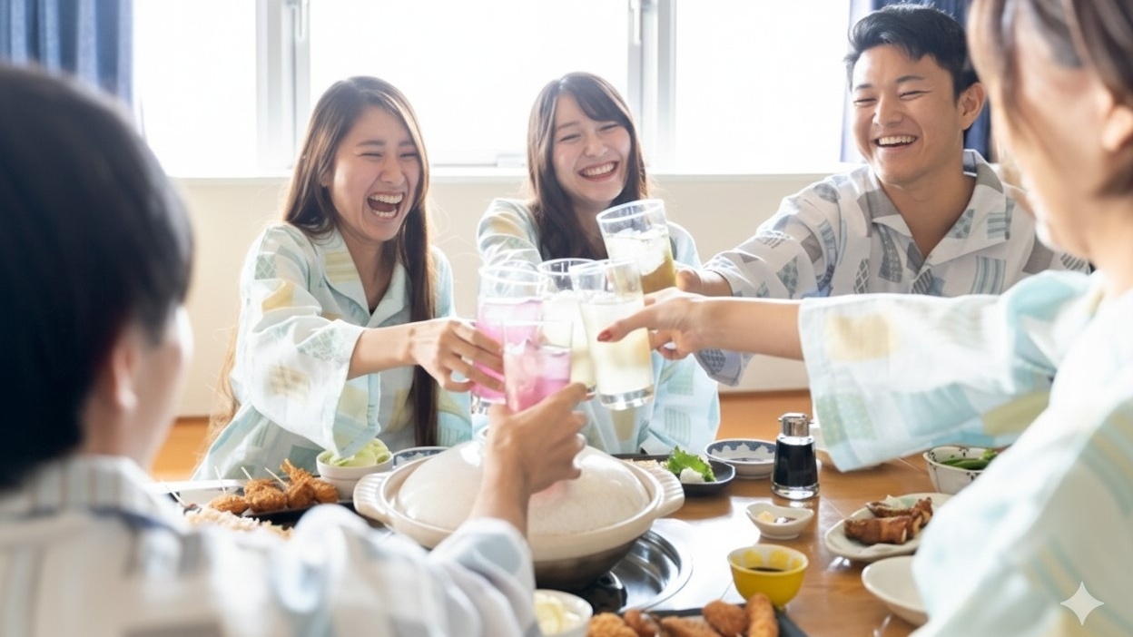 【家族やグループ旅を和室で】宿泊者限定のお得な夕食「淡海御膳」＆1ドリンク付