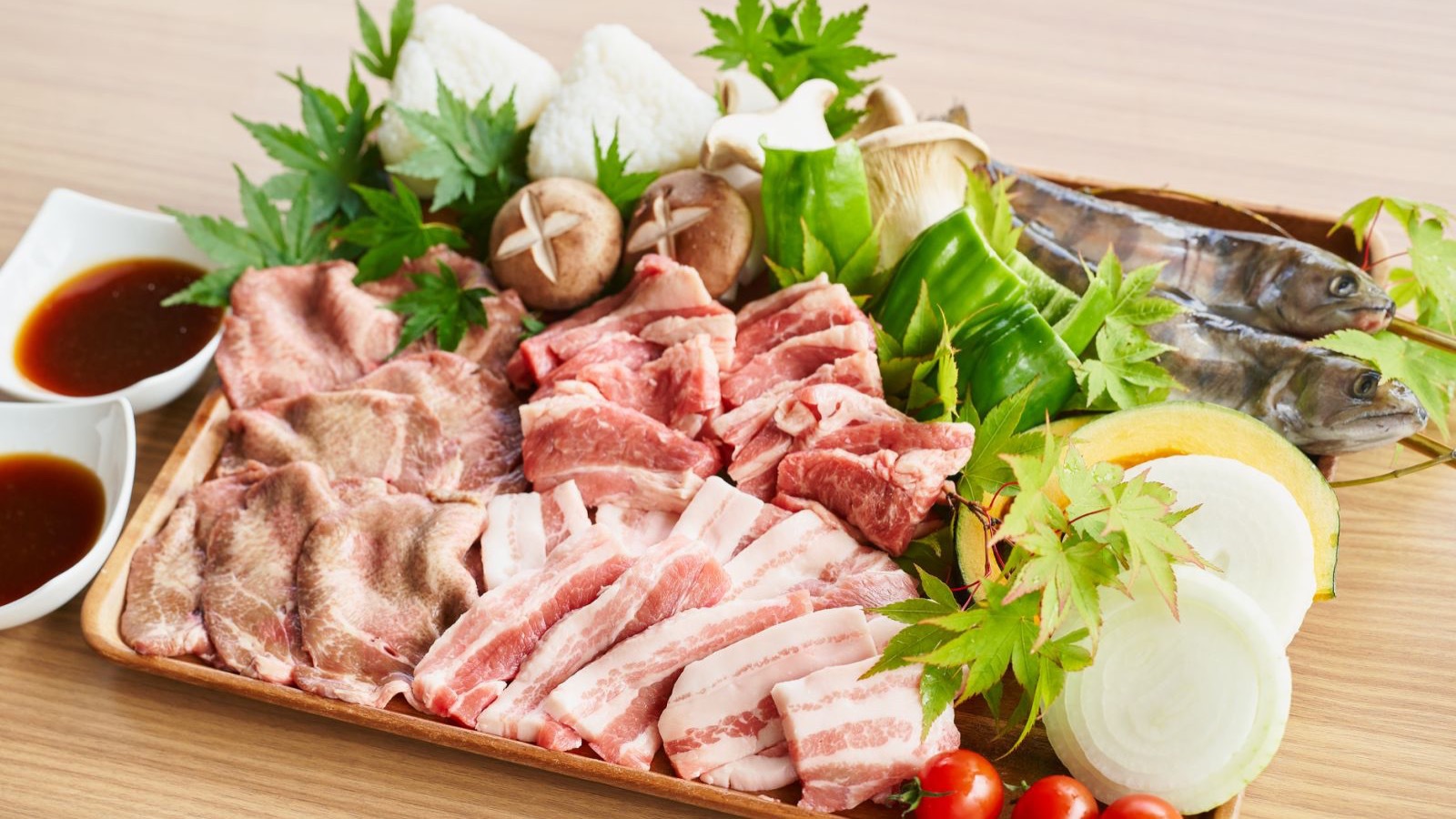 ◆リーズナブルBBQ“牛タン・豚肉”【2食付】〜山梨県の肉専門店“牛奥”コラボ〜朝食はお部屋食で■