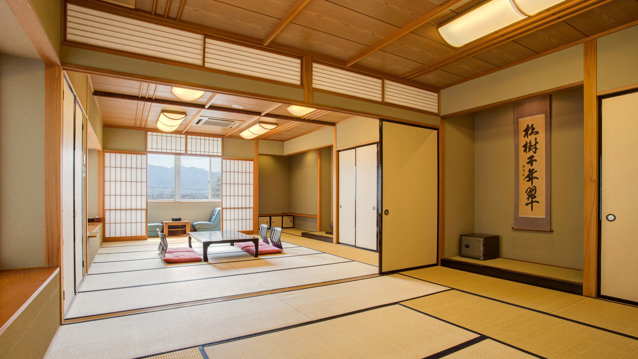 *【二間和室12畳+12畳（一例）】広い畳のお部屋ですのでお子様連れのご家族に最適です。