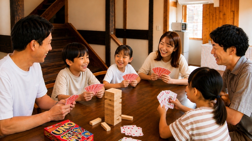 【夏限定プラン】ゲーム貸出＆お子様ウェルカムアイス付｜露天風呂付きコテージ（１〜５名様・素泊まり）