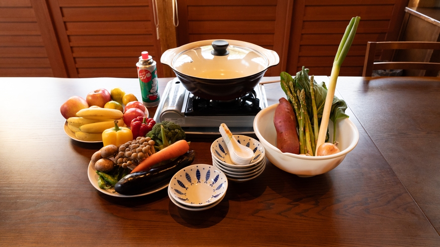 オプションの「鍋セット（食材はついていません）」