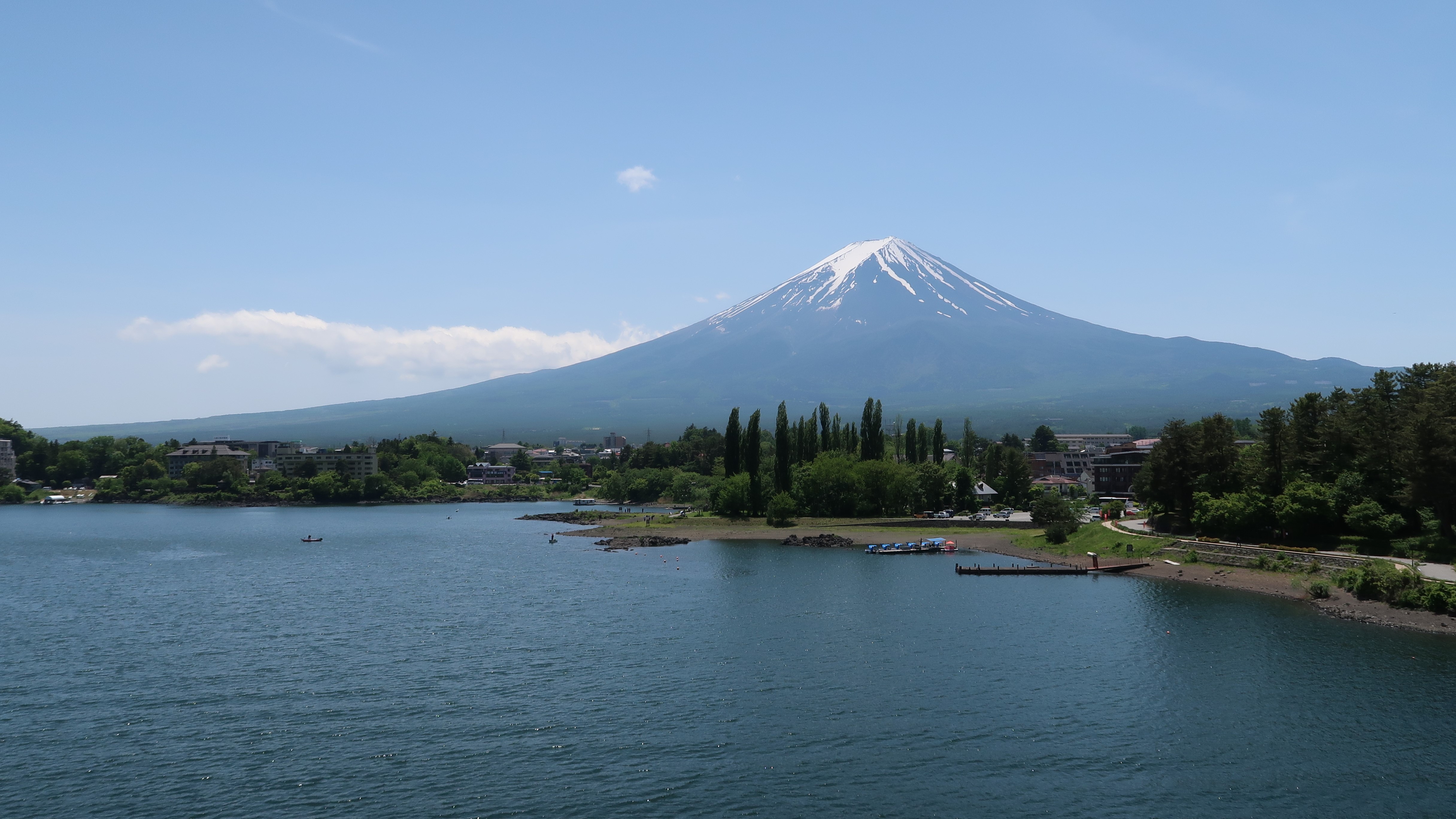 河口湖大橋から見える富士山