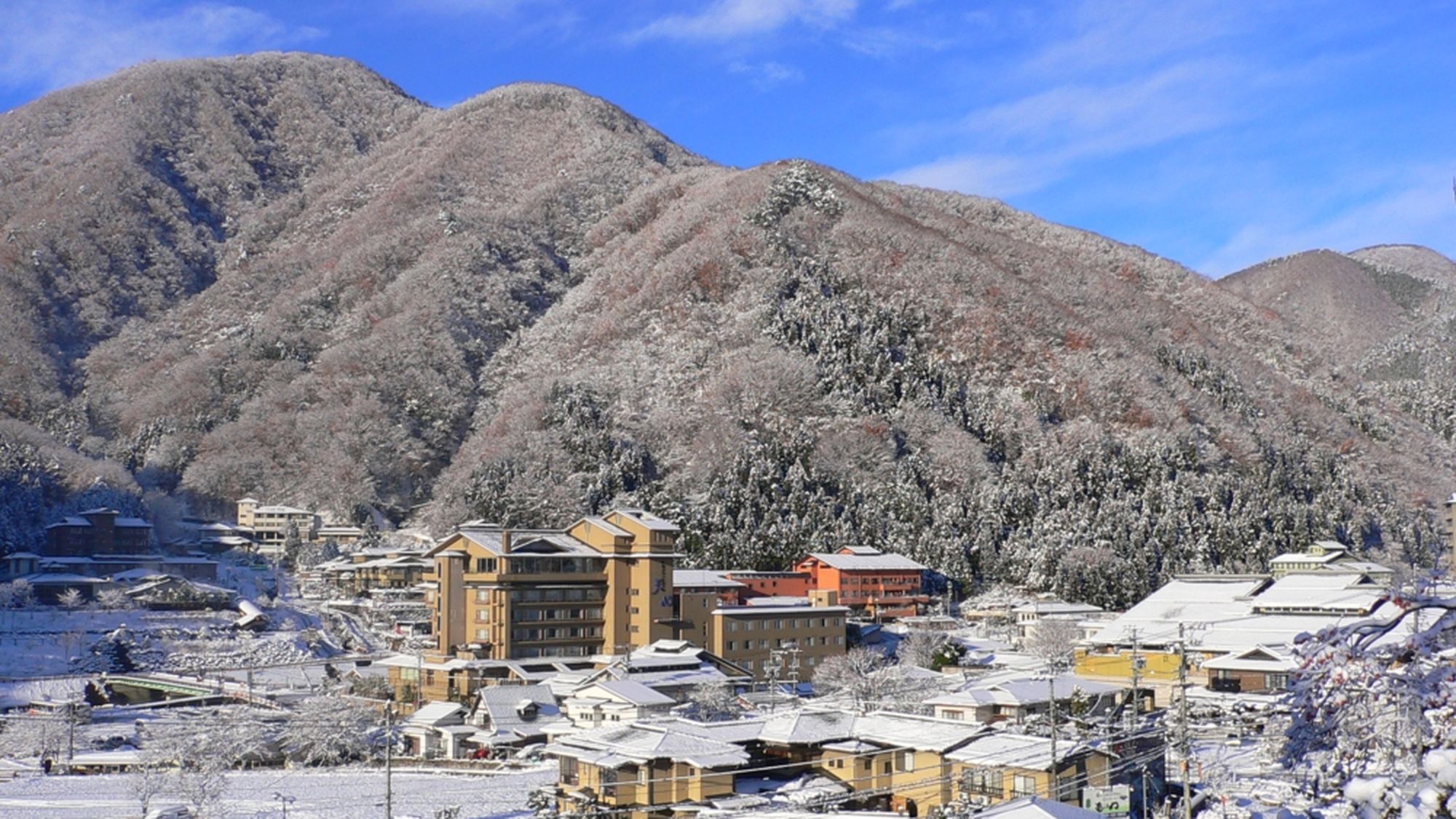 昼神温泉全景　冬