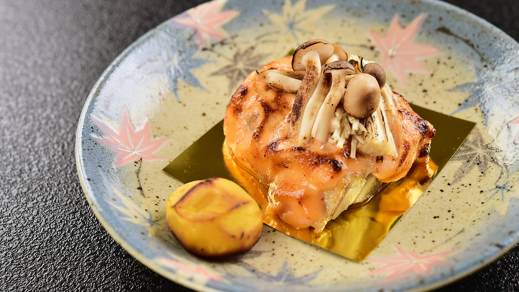 地鶏きの子明太ソース焼き