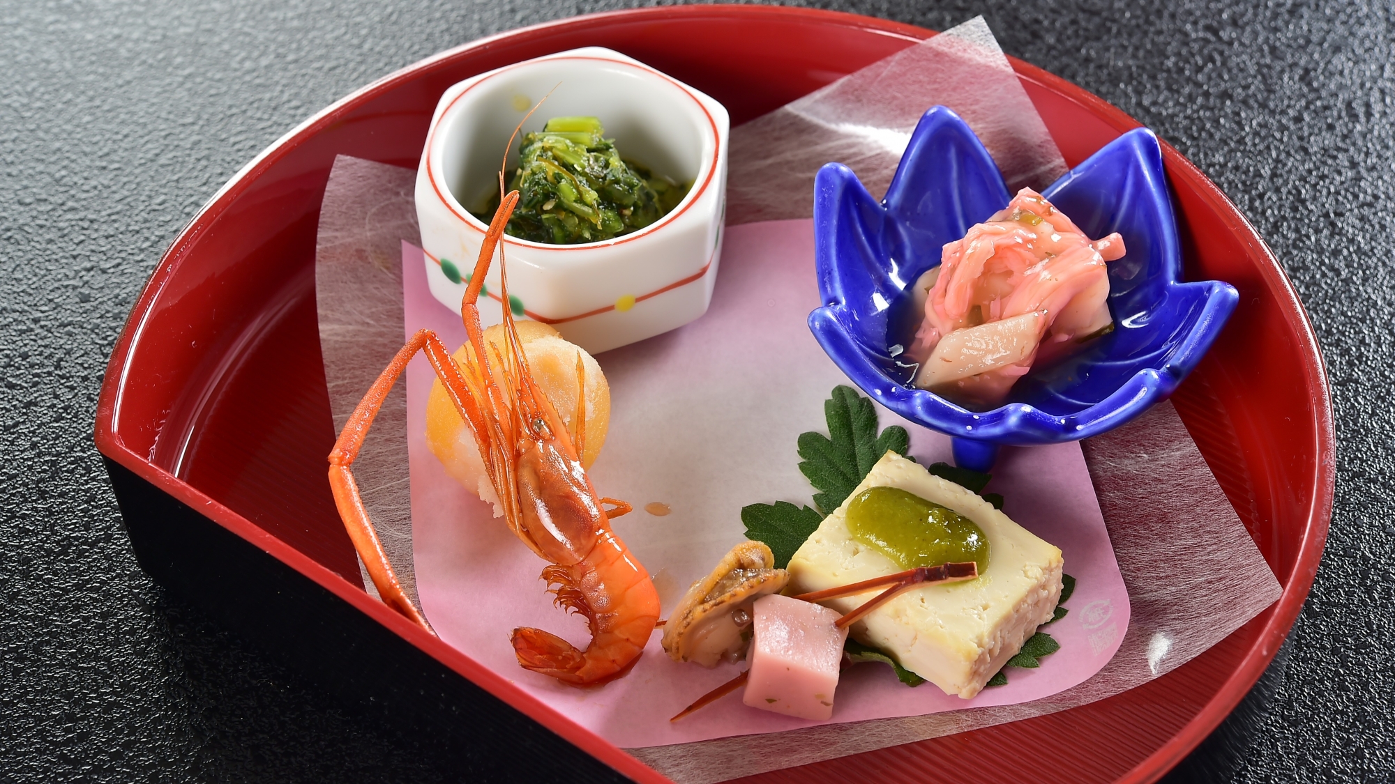 ご夕食「優雅」／前菜：六点盛り ※イメージ