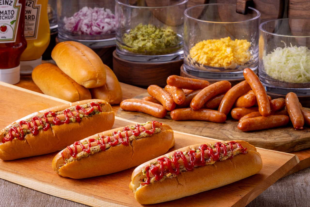 朝食ホットドックバー