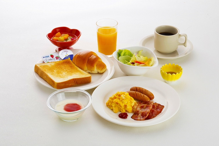 【朝食付】和食か洋食より選べるメニュー　〜パン御飯みそ汁ドリンクはおかわり自由〜朝食は6時から