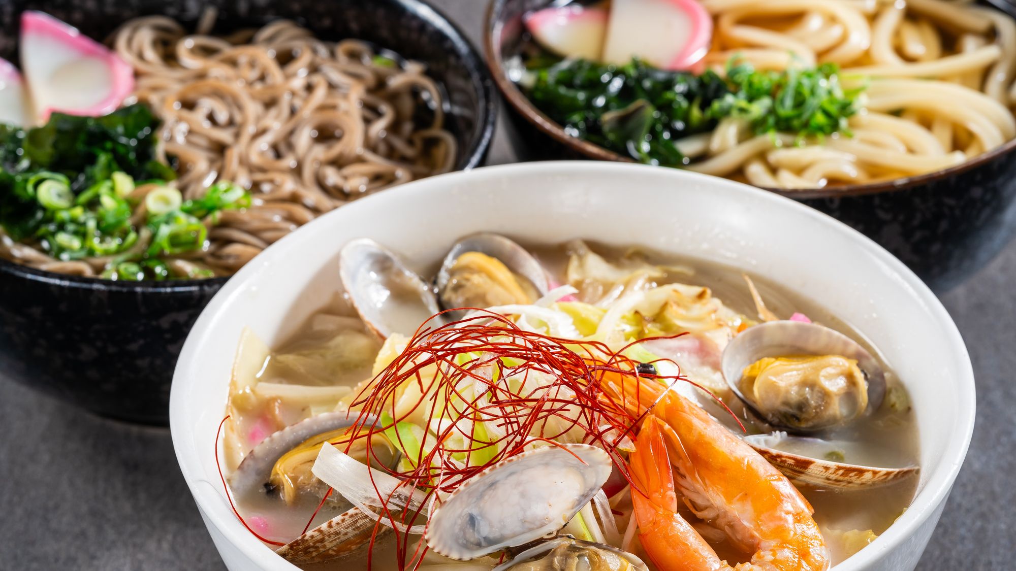 【ディナーメニュー】各種麺類（うどん・そば・松浦水軍ちゃんぽん）