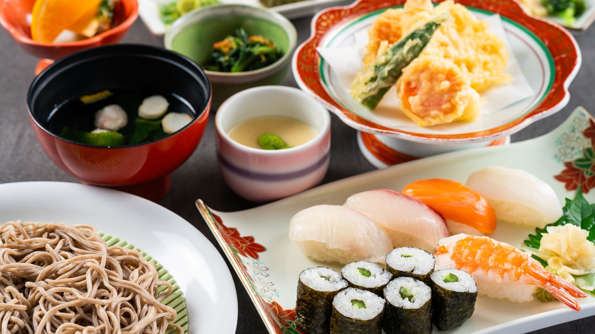 【ディナーメニュー】寿司そば御膳
