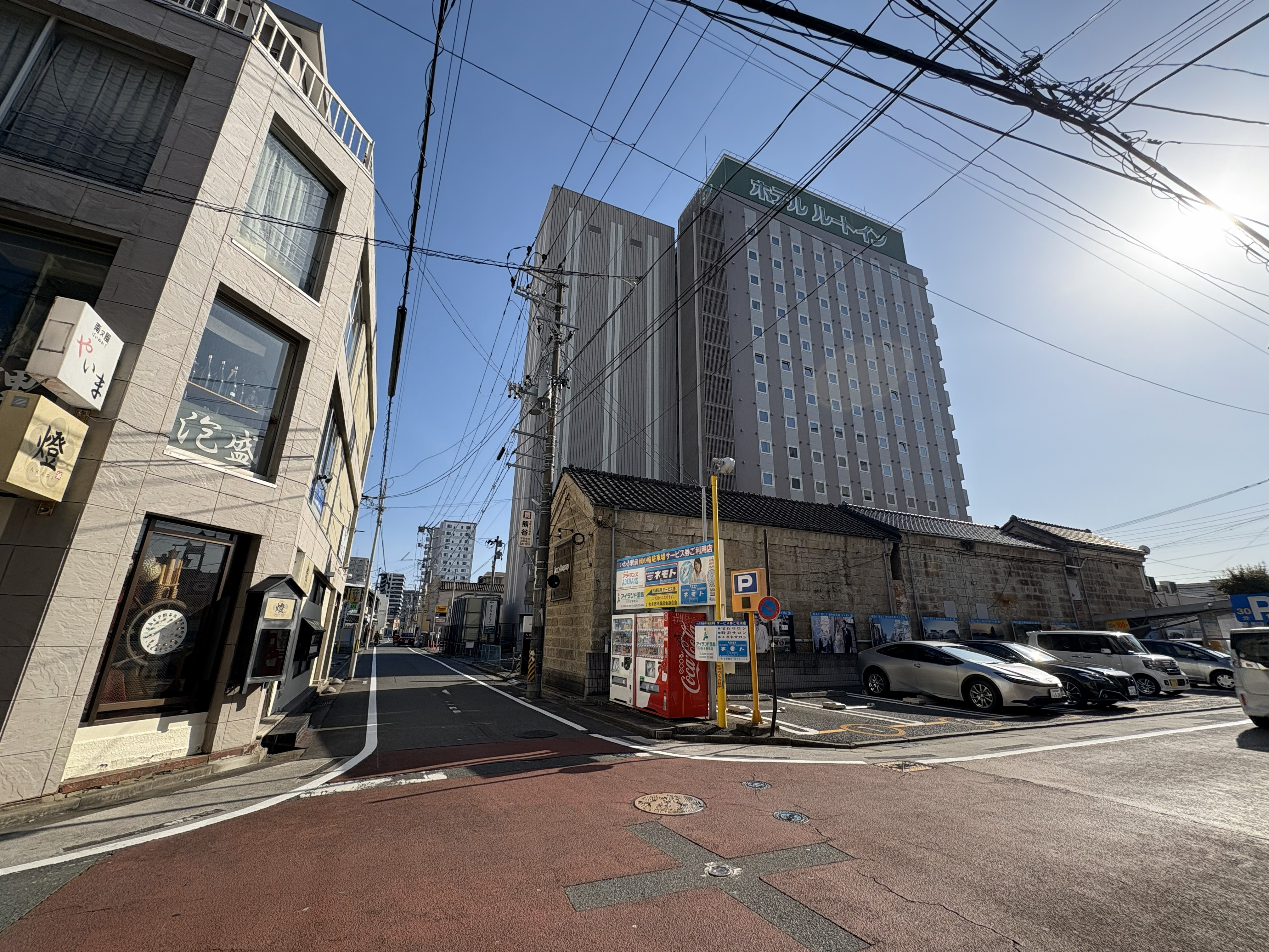 いわき駅からの道のり（近道からホテルが見てきました）