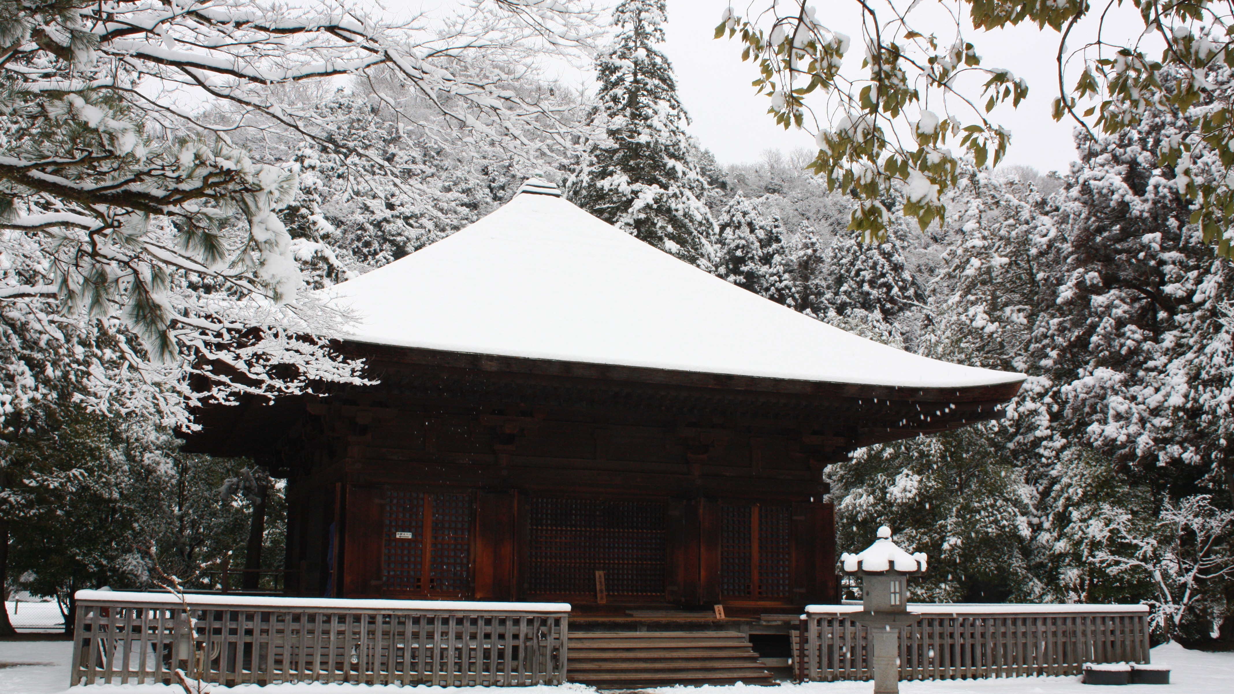  国宝　白水阿弥陀堂　冬