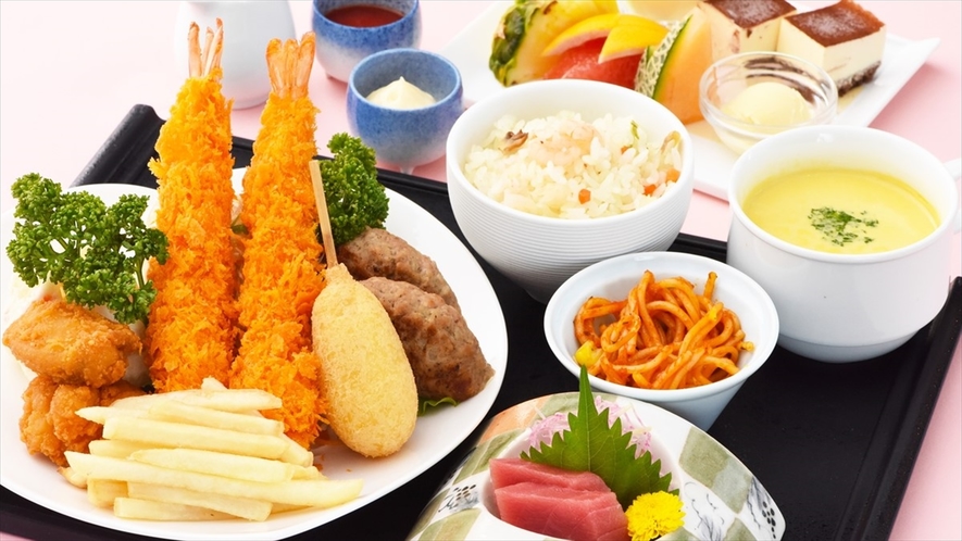 【キッズプレート】未就学のお子様用のお食事です。（内容は仕入れ状況により変動致します）