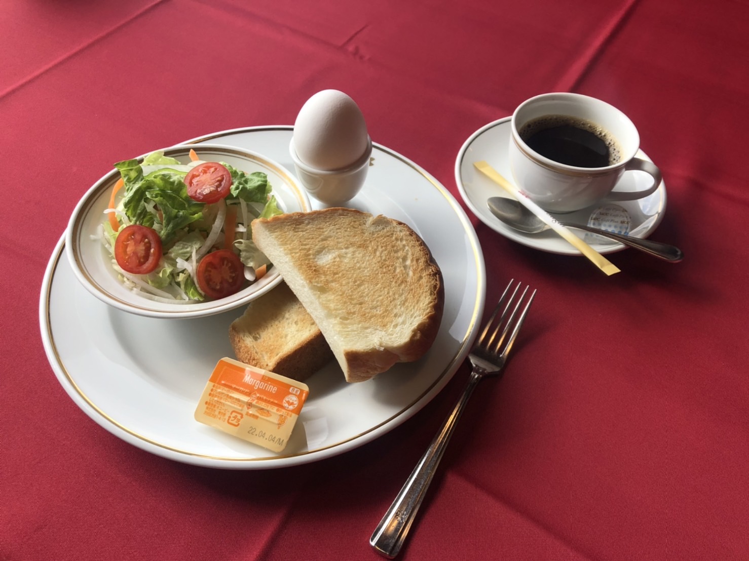 トーストセット(朝食）