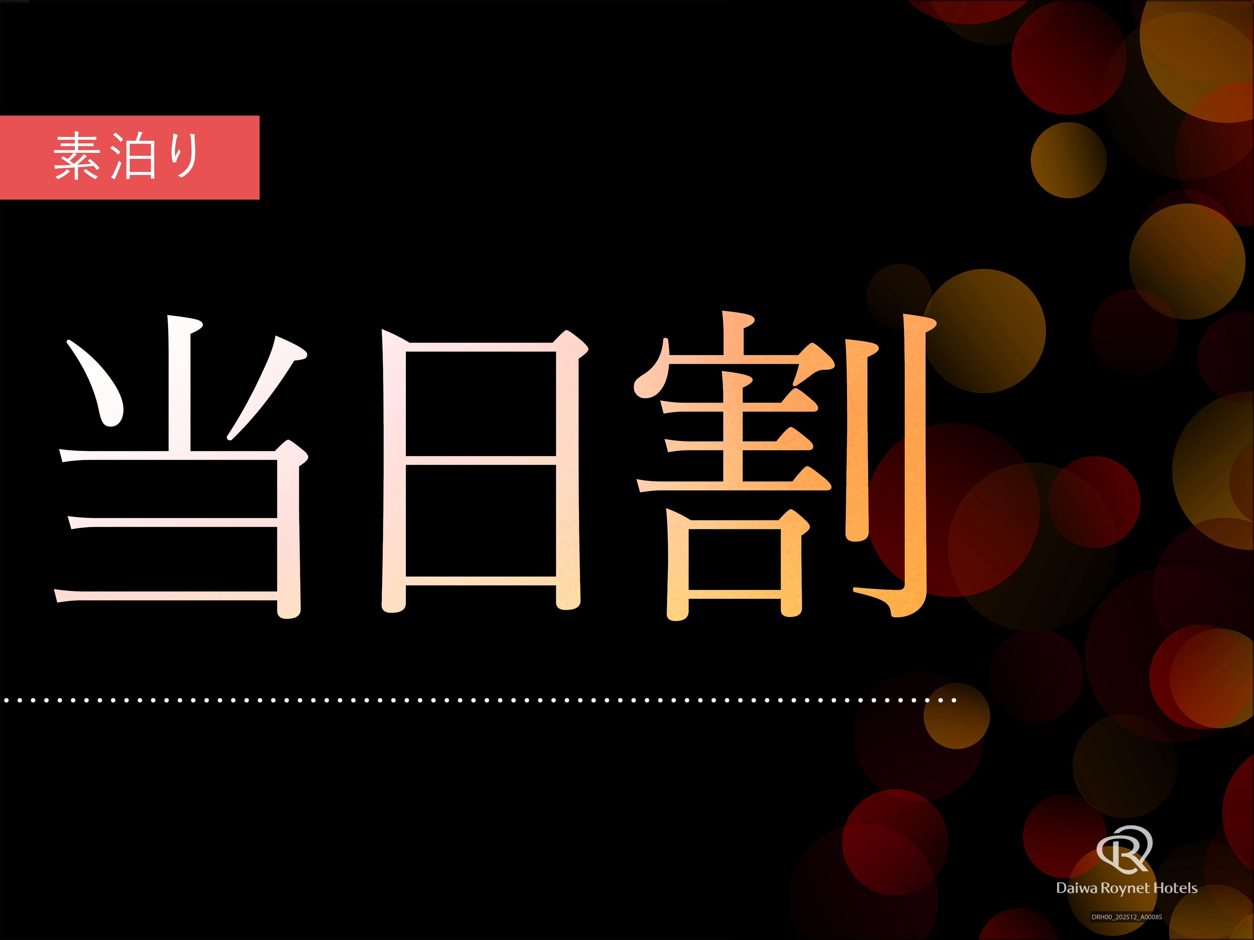 【お日にち限定】当日割プラン【素泊り】