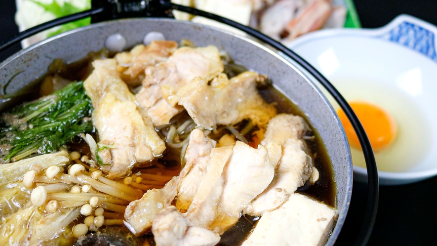 信州黄金軍鶏お料理（例）メイン料理＝信州黄金軍鶏鍋