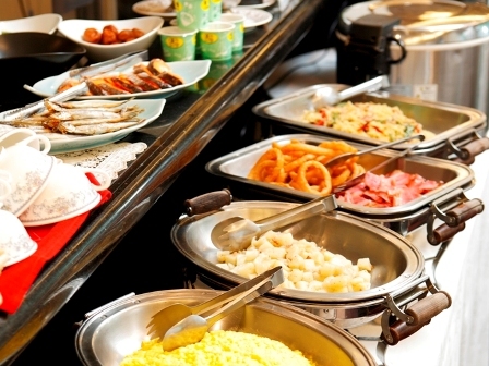 Japanese and Western breakfast buffet