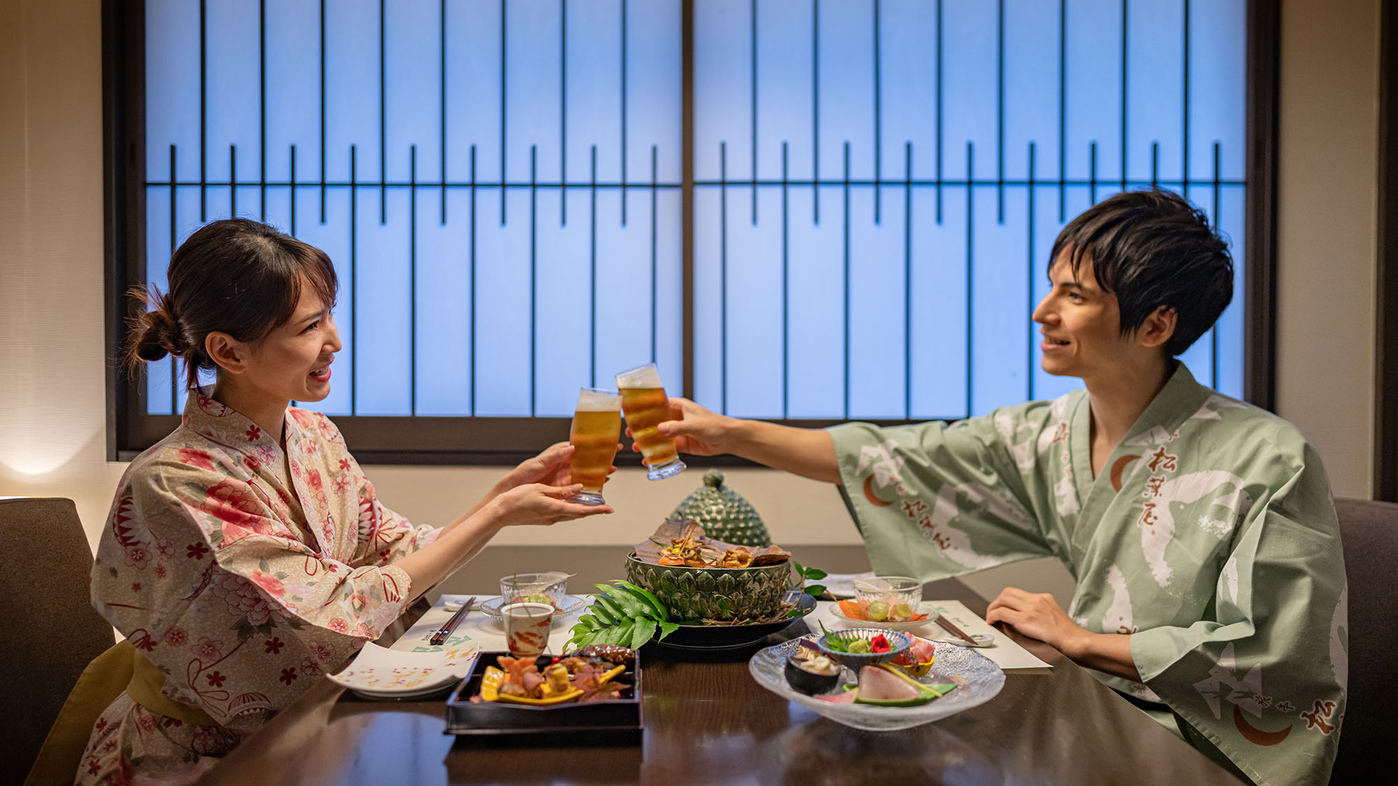 新館月ノ想では個室にてお食事をご用意。密も避けてプライベート感もバッチリ。大人の過ごし方